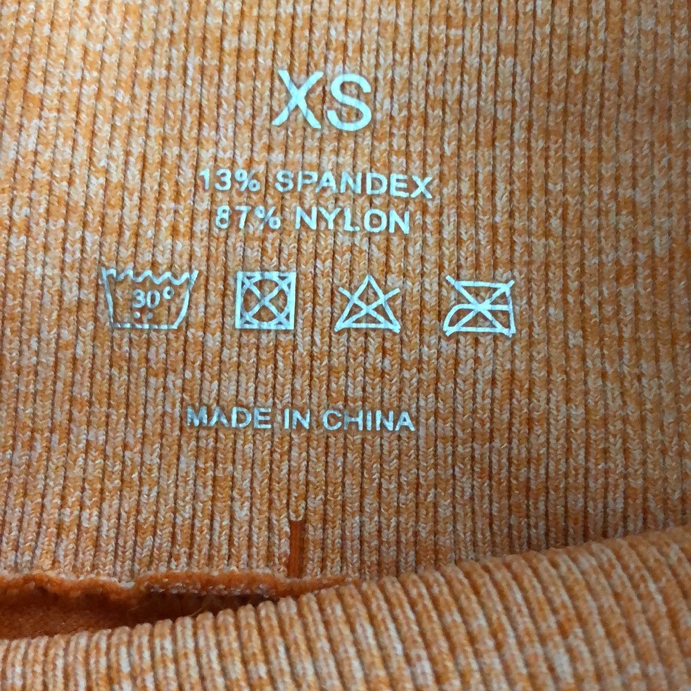 NBGTN Shorts Upcycled Orange Camouflage SZ XS - Picture 5 of 5